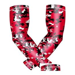 Elbow Knee Pads Wholesale Digital Camo Baseball Stithes Sports Compression Arm Sleeves Basketball Shooter Youth Adt Size Drop Delivery Otxc6