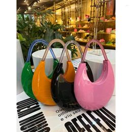 Duffel Bags Half Moon Jelly Shoulder For Women Luxury Designer PVC Solid Tote Handbags 2024 Casual Fashion Ladies Messenger Travel Bag