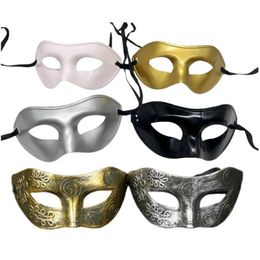 Party Masks Men Masquerade Mask Halloween Cosplay Costume Plastic Half Face Fancy Dress Venetian Drop Delivery Home Garden Festive Sup Dh8At