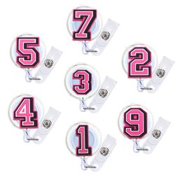 Other Event Party Supplies Pink Number Cartoon Badge Reel Retractable Nurse Id Card Funny Name Tag Holder Reels For Cute Nurses Clip H Ot1D7