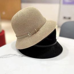Summer Straw Hat For Women Travel Outdoor Casual Sun Hats Beach Ladies Fisherman Sunshade Panama 240515