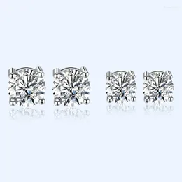 Stud Earrings 925 Silver Jewellery With Zircon Gemstone Accessories For Women Wedding Party Birthday Gifts Wholesale