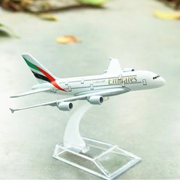 Scale 1 400 Metal Airplane Replica Emirates A380 Airlines Boeing Airbus Model Diecast Aircraft Miniature Toy for Boys 240520