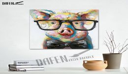 Animal Oil painitng Cartoon Cute Pig 100 Handpainted Abstract Painting Unframed Canvas Wall Art Picture Living Room Decor1415680