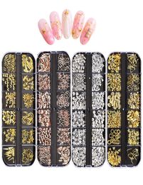 New Nail Art Decorations 3D Crystal AB Rhinestone Nail Stones Charm DIY Gold Silver Rose Gold Rivet Nails Jewelry Accessories5243348