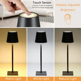 Table Lamps Waterproof Touch Light LED Study Office Desk Lamp With USB Charging Bar Restaurant Atmosphere Wireless