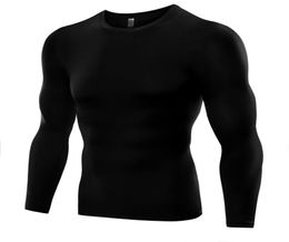 Whole Long Sleeve Men T Shirt Compression Base Layer Tight Tops Under Skin Tshirt Tees4448442