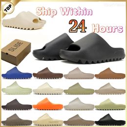 Hausschuheschuhe Sandalen Designer Schieber der Schieberegler Schieberegleiter Slider Herren Dhgate Modebereich mit Schachtel Knochen weißer Harz Sand Beach Männer Damen