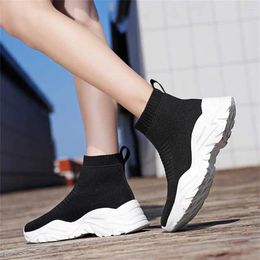 Casual Shoes Long Rubber Sole Home Products Running Brown Woman Black Sneakers Women Sports Flatas 2024 Small Price Sapatos YDX2