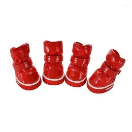 Dog Apparel Dogs Puppy Chihuahua Footwear Accessories Shoes Waterproof Boots Slip Winter Yorkie Snow 4pcs/set Pet Rain