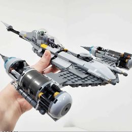 Aircraft Modle MOC Space Series Warfare N-1 Fighter Building Block Set Naboo Combat Aircraft Building Block Display Model Toy Childrens Birthday Gift s2452089