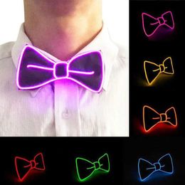 LED Toys LED light bow emits light in the dark party supplies birthday dances illuminated clothing mens and boys bows s2452099 s2452099