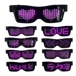 LED Toys Bluetooth programmable LED text USB charging display screen glasses specific nightclub DJ holiday party luminous toy gift s2452099