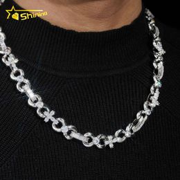 Fine Jewellery gold plated infinity Sier Hip Hop Iced Out Vvs Diamond Moissanite Cuban Link necklace Men