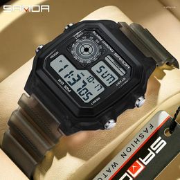 Wristwatches SANDA Countdown Multifunctional Sports Chronograph Watch Ladies Casual Electronic LED Digital Display Reloj De Mujer