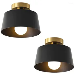 Ceiling Lights Design Light LED Indoor Decor Lamp Iron Round Black White For House Hallway Corridor Lighting Fixture Lamps