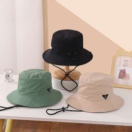 New Baby Sun Hats For Boys Cartoon Bucket UV Cotton Summer Panama Girls Bonnet Kids Toddler Children Fisherman Hat L2405