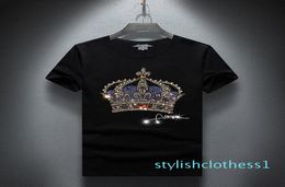 Januarysnow Fashion Designer Summer Top Mens Skulls Rhines T Shirts Modal Cotton O Neck Short Sleeve Slim Tee Shirt Free Shipping s015647321