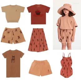 Clothing Sets Kids Set Weekend Brand Boys T Shirt Shorts Matching Baby Girls Fashion Dresses Cartoon Tops Short Sleeve T-shirts Tees