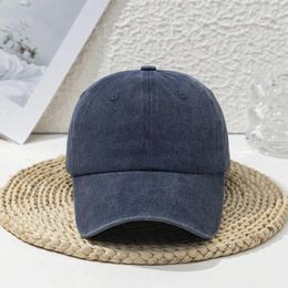 Ball Caps Cotton Baseball Cap Washed Sweat Absorbent Breathable Adjustable Head Circumference Hat