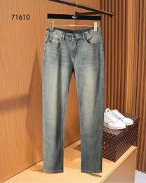 Denim jeans Trousers Knee Skinny Straight Size 28-40 Motorcycle Trendy Long Straight High-end Quality Mens Purple Jeans Jean Men women Hole High Street denim #198
