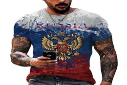 Fashion Russia Bear 3D Print Men s T shirts Summer Round Neck Russian Flag Short Sleeve Clothing Streetwear Oversized Tops 2207127158030