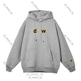 Men's Sweatshirts Drawdrew Hoodies Yellow Man Retro Smiley Face Letters Draw Hoodie Print Sweatshirt Women's Draw Spring Trend Long Sleeve Top cde5