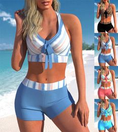 Women's Swimwear Summer High Elastic Bikini Set 3D Retro Printed Sexy Off Shoulder Bow Resort Fashion Beach Swimsuit S-5XL