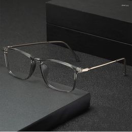 Sunglasses Frames European American Fashion Style Casual TR Metal Cat Eye Large Frame MenWomen Prescription Customised Anti Blue Light