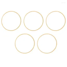 Decorative Figurines 5X Dream Bamboo Rings Wooden Circle Round Catcher DIY Hoop 10Cm