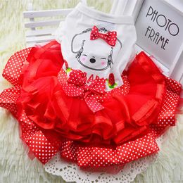 Cute Dog Clothes for Small Dogs Wedding Dress Skirt Summer Luxury Princess Pet Fruit Design 11AY22QS2 240507