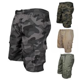 Mens Cargo Shorts Fashion Casual Short Pants Summer Multipocket Breeches Loose Boardshorts for Male 240508