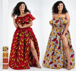 Ankara Style African Clothes Dashiki Print Top Skirts Fashion Feather Party African Dresses for Women Robe Africaine43985783958370