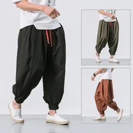 Men's Pants Fashion Men Loose Cotton Linen Sports Jogger Sweatpants Quality Casual Male Oversize Comfortable Trousers Acces
