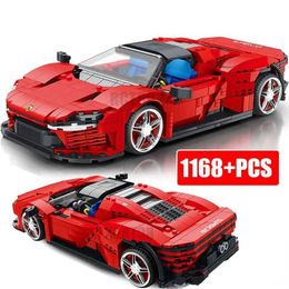 Diecast Model Cars 2022 Ferried Daytona SP3 Model Building Block MOC Creative Racing Vehicle Supercar Set Bricks DIY Toys for Kids Y240520NWNF