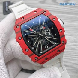 Titanium RM Wrist Watch RM12-01 Tourbillon Business Casual Carbon Fiber Mens Fully Automatic Mechanical Watch Atmosphere Sports Fashion
