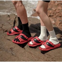 Slippers Men's Anime Cartoon Solid Thick Sole Open Toe Fashion Outdoor Slipper Vacation Beach Travel Couple 2024 Summer