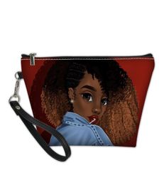 Cusotm Print Women Bags for Make Up African Girls Black Art Makeup Pouch Ladies Portable Cosmetic Cases Female Travel Necessity4943751