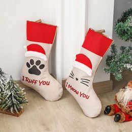 Christmas Decorations Top Selling Year 2024 Stocking Xmas Candy Bag For Children Navidad Tree Ornaments