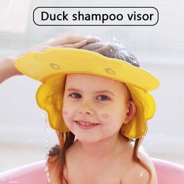 Baby Washing Hat Toddler Bath Shower Cap Children Soft Adjustable Visor Ears Protection Hair Care Infant Shampoo Head Cover 240515