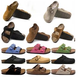 High quality Designer slipper slide Platform Bostons Clogs Flip Flop Leather Slides Buckle Women Sandals Trainers Outdoor Loafers Shoes