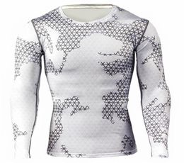 Compression Shirt Men Fashion Camouflage Long Sleeve T Shirt Men Crossfit Top Fitness 3D T Shirts TShirt4636752