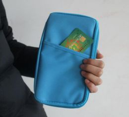 Multifunction Fashion Card Holder Travel Passport Holder Credit ID Card Holder Cash Wallet Organizer Bag Purse Wallet 7 Colors VT01232003