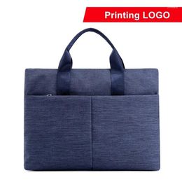 Briefcases Business Briefcase Laptop Bag Oxford Computer File Handbag Meeting Office Men Women Gift Printing Customization