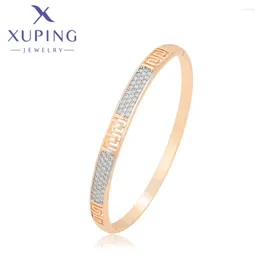 Bangle Xuping Jewelry Arrival Trend Exquisite Fashion Simple Shape Punk Gold Color Bangles For Women Birthday Party Gifts A00898215