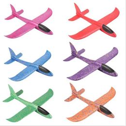 Aircraft Modle 4 pieces/set 48CM hand flying glider 6-color foam aircraft childrens model glider free flying aircraft toys childrens outdoor games s2452089