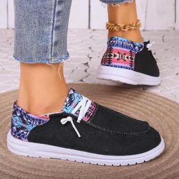 Casual Shoes Cloth Women Loafers 2024 Summer Flat Slip-on Causal Moccasin Comfortable Mules Lazy