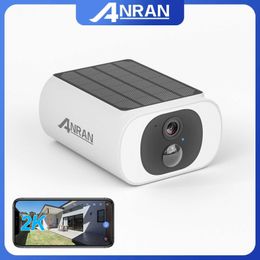 Wireless Camera Kits ANRAN 2K Wifi solar camera PIR detection 3MP outdoor monitoring solar camera safety protection rechargeable battery J240518
