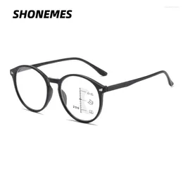 Sunglasses SHONEMES Round Reading Glasses Anti Blue Light Progressive Multifocal Eyewear Presbyopia Eyeglasses Diopter 1 1.5 2 2.5 3 3.5 4