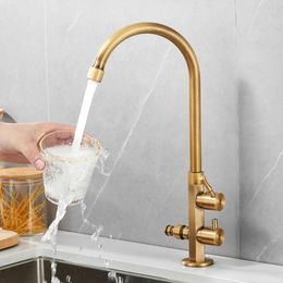 Kitchen Faucets Freeze-proofing Faucet Single Cold Washbasin Taps Garden Outdoor Lever Water Bronze Brushed Finish